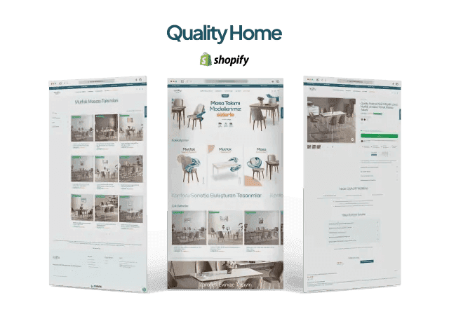 Quality Home — Alis Dijital web tasarım ve e-ticaret projesi
