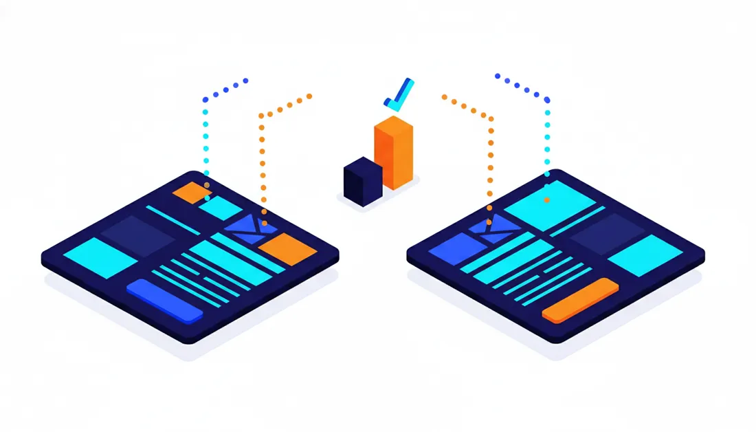 Landing page A/B testi: iki sayfa varyantının dönüşüm oranı karşılaştırması