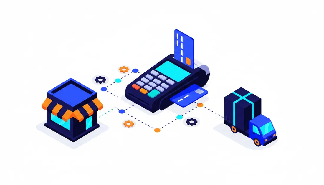 Shopify Türkiye mağazasında ödeme sağlayıcı ve kargo entegrasyonu kurulumunu gösteren illüstrasyon